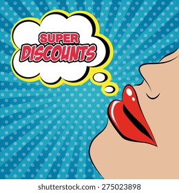 Comic design over colorful design, vector illustration.