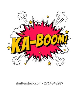 Comic Design Sprechblase kaboom Retro-Schriftzug