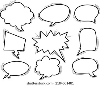 Comic dialog empty cloud, space text.Creative idea conversation comics book sketch explosion.