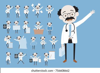 Comic Doctor Poses and Concepts Vintage Set