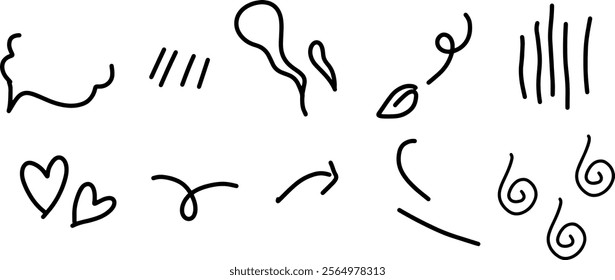 Comic Doodle Illustration Set | Minimalist Vector for Fun and Dynamic Designs