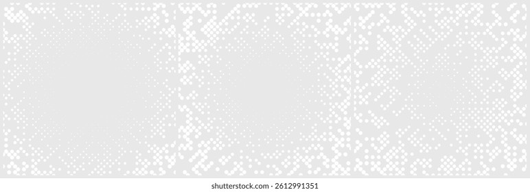 Comic dot background gradient effect vector wave noise design. Halftone dot grid grain overlay white cartoon pattern