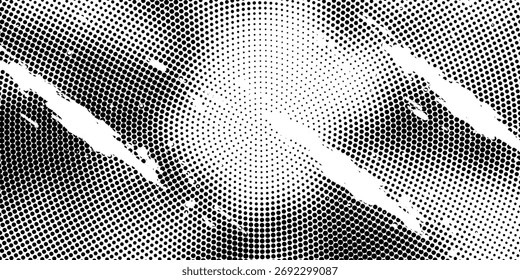 Comic dotted halftone fluid textured background. Half tone pixelated abstract texture for presentations, banners, comic design
