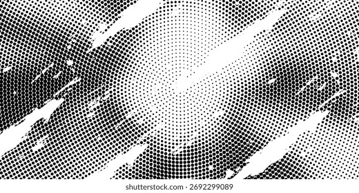 Fondo de textura fluida de semitono punteado cómico. Textura abstracta pixelada de medio tono para presentaciones, Anuncios, diseño de cómics