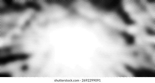 Fondo de textura fluida de semitono punteado cómico. Textura abstracta pixelada de medio tono para presentaciones, Anuncios, diseño de cómics