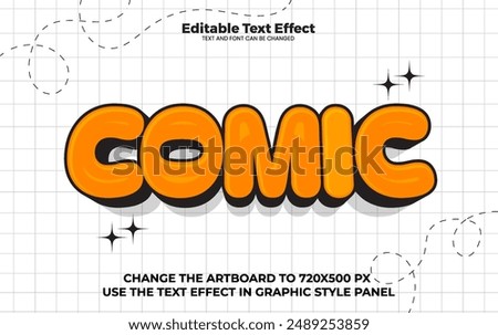 Comic editable text effect in modern trend style