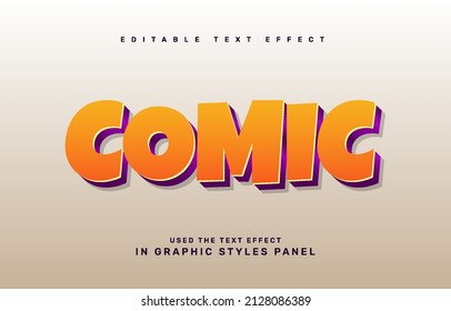 Comic Editable Text Effect Template
