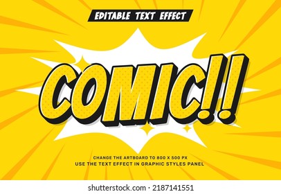 Comic Editable Text Effect Template