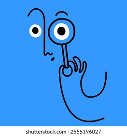 Comic emoji color icons with hands and eyes. Various finger gestures, signs and symbols. Vector cartoon abstract trendy flat isolated face emotions set