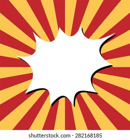 Comic empty speech bubble