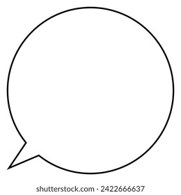Comic empty speech thought Bubble. Conversation line icon. Idea symbol. Talk bubble. Hand-drawn cartoon vector image illustration for web app.