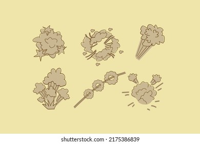 explosión de energía cómica diseño a mano de doodle vector ilustración plana moderna