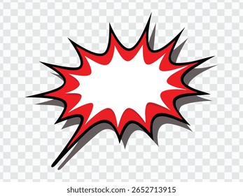 "Comic Explosion Burst Graphic Design with Empty Space"