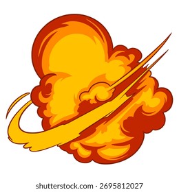 Ilustración de explosión de cómic Elemento de dibujos animados