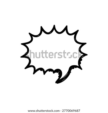 Comic explosion speech bubble icon logo design. Pop art burst sign and symbol. Boom shout icon. Vector illustration for comic book and chat.
