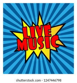 comic explosion speech bubble on blue background