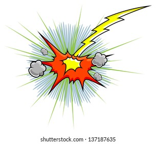 Comic Explosion Vector Graphic