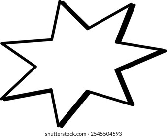 Comic Explotion Icon. Communication Star Doodle.