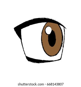 comic eye looking expression vision