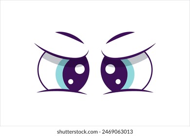 Comic Eyes Flat Sticker Design