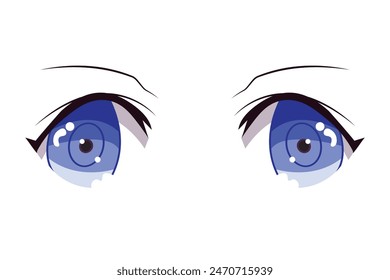 Diseño de pegatina plana de ojos cómicos