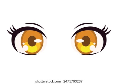 Comic Eyes Flat Sticker Design