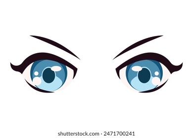 Comic Eyes Flat Sticker Design