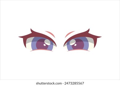 Comic Eyes Flat Sticker Design