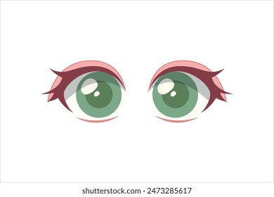 Comic Eyes Flat Sticker Design