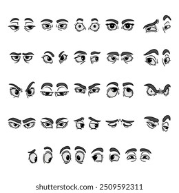 Comic Eyes Sticker Set - Colored