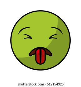 comic face emoticon isolated icon vector illustration design