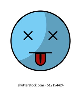 comic face emoticon isolated icon vector illustration design