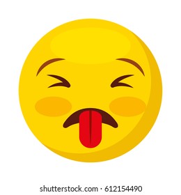 comic face emoticon isolated icon vector illustration design