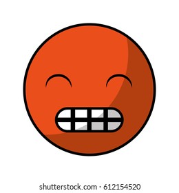 comic face emoticon isolated icon vector illustration design