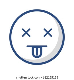 comic face emoticon isolated icon vector illustration design