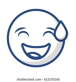 comic face emoticon isolated icon vector illustration design