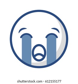 comic face emoticon isolated icon vector illustration design