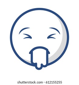 comic face emoticon isolated icon vector illustration design