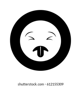 comic face emoticon isolated icon vector illustration design
