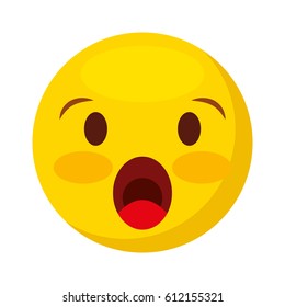 comic face emoticon isolated icon vector illustration design