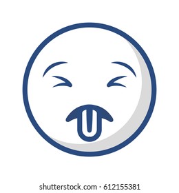 comic face emoticon isolated icon vector illustration design