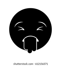 comic face emoticon isolated icon vector illustration design