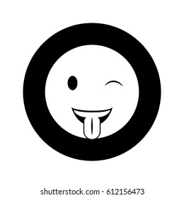 comic face emoticon isolated icon vector illustration design