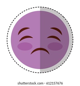 comic face emoticon isolated icon vector illustration design