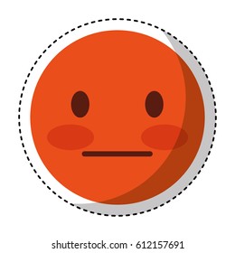 comic face emoticon isolated icon vector illustration design