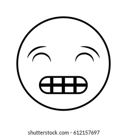comic face emoticon isolated icon vector illustration design