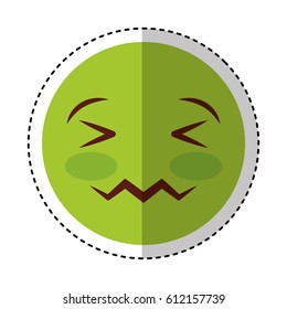 comic face emoticon isolated icon vector illustration design