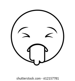 comic face emoticon isolated icon vector illustration design