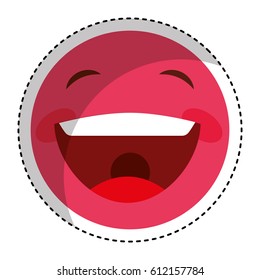 comic face emoticon isolated icon vector illustration design