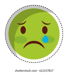 comic face emoticon isolated icon vector illustration design